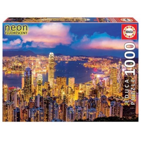 Puzzle 1000 Piezas Hong Konog Neon