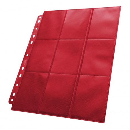 Ultimate Guard 18-Pocket Pages Side-Loading Rojo