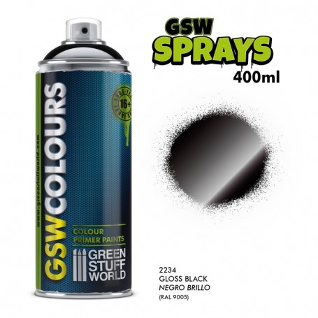 SPRAY Colours - NEGRO BRILLO 400ml