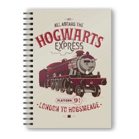 Cuaderno A5 3D All Aboard The Hogwarts Express Harry Potter