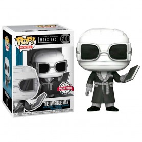 Figura POP Universal Monsters Invisible Man Black and White Exclusive 608
