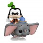 Walt Disney World 50th Anniversary POP! Rides Super Deluxe Vinyl Figura Dumbo w/Goofy 15 cm
