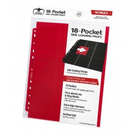 Ultimate Guard 18-Pocket Pages Side-Loading Rojo (10)