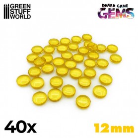 Gemas de plastico 12mm - Amarillo