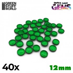 Gemas de plastico 12mm - Verde