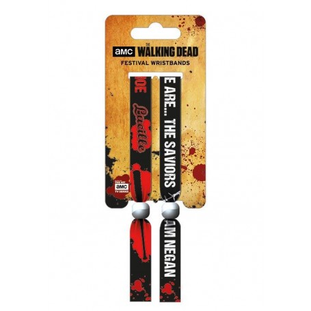 Walking Dead Pack de 2 Pulseras de festival The Saviors