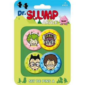Dr. Slump Pack 4 Chapas Set A