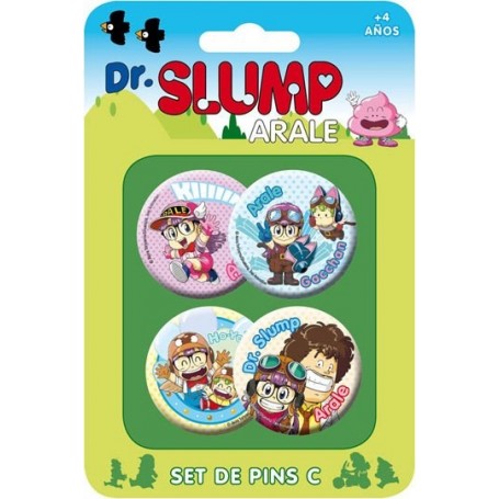 Dr. Slump Pack 4 Chapas Set C