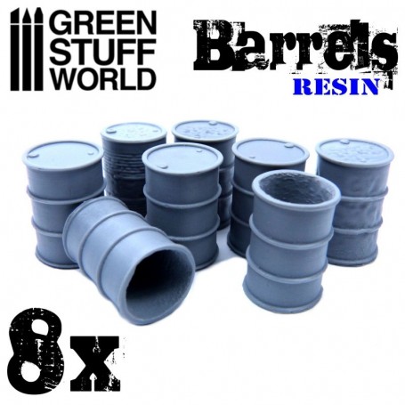 8x Barriles en Resina
