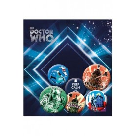 Doctor Who Pack 6 Chapas Retro