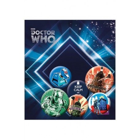 Doctor Who Pack 6 Chapas Retro