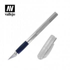 Cutter de aluminio mango de silicona / Incluye cuchilla nº11 T06007